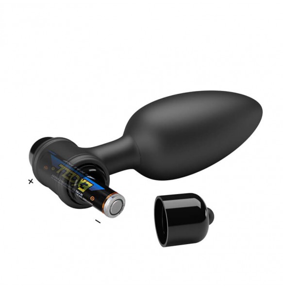 MR PLAY - Vibrating Anal Plug (Battery - Black)